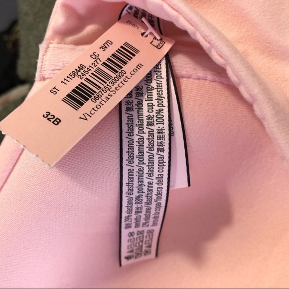 Victoria’s Secret pink bra, lace v-back 32  B NWT - Picture 13 of 13